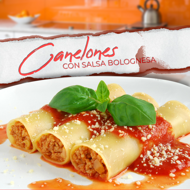 CANELONES DE SALSA BOLOGNESA